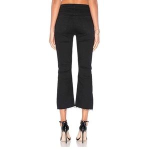 The Mother Insider Crop Step Fray Jeans Size 28 Black